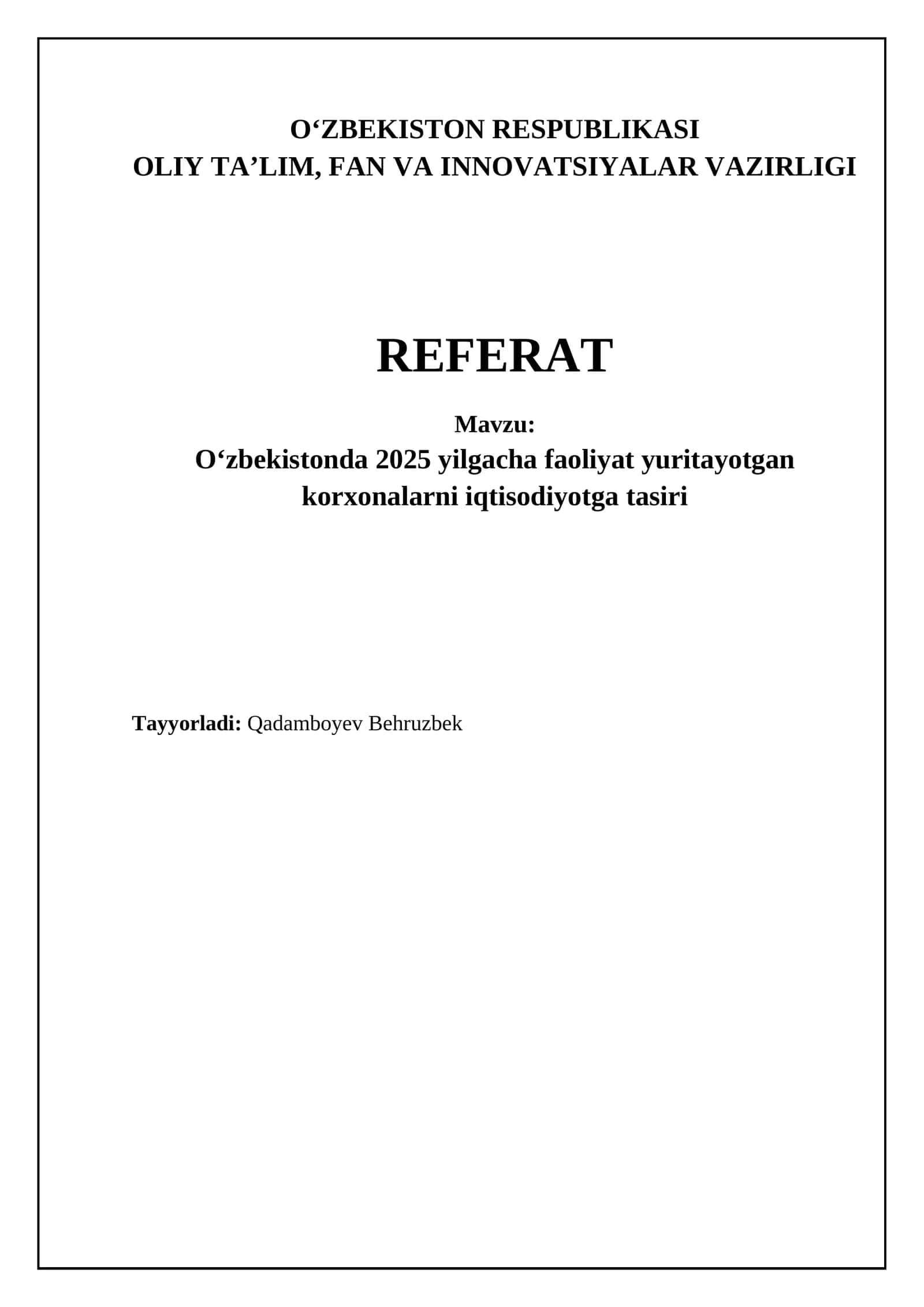 Oʻzbekiston korxonalari iqtisodiyotga taʼsiri (2017-2022): Tahlil va natijalar