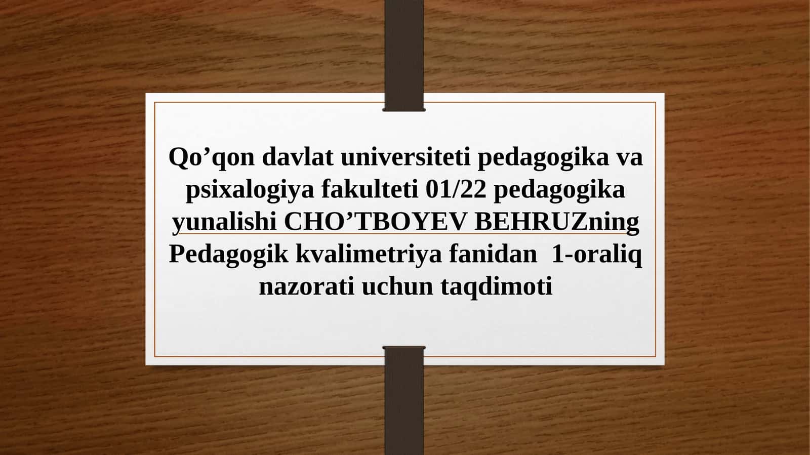 Pedagogik kvalimetriyada metodologik yondashuvlar