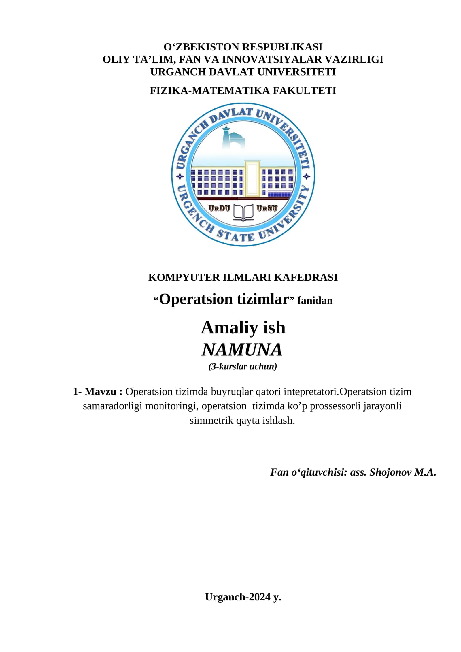Operatsion tizimda buyruqlar qatori intepretatori