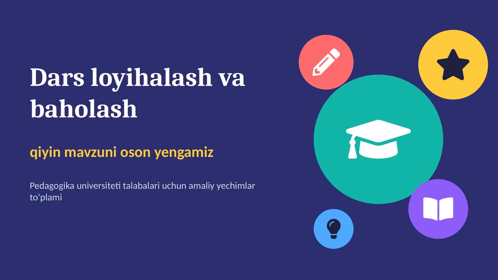 Dars loyihalash va baholash