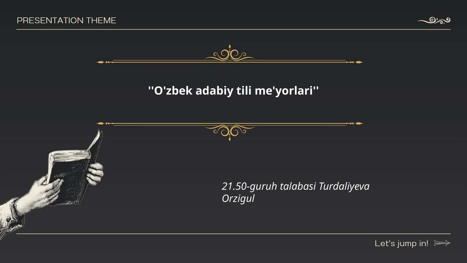 O'zbek adabiy tili me'yorlari