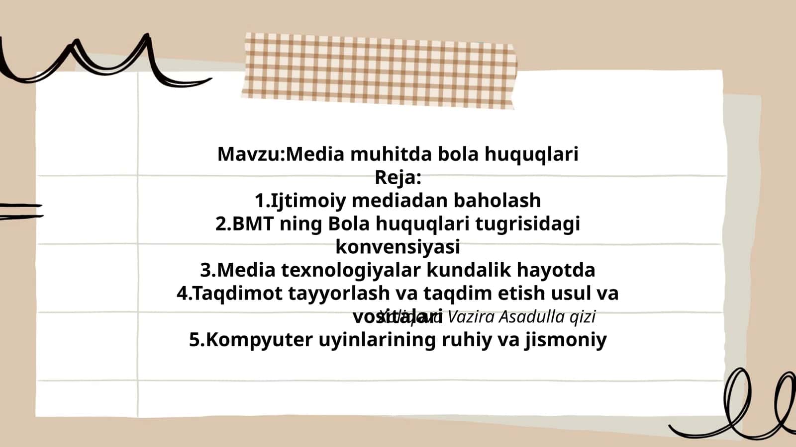 Media muhitda bola huquqlari