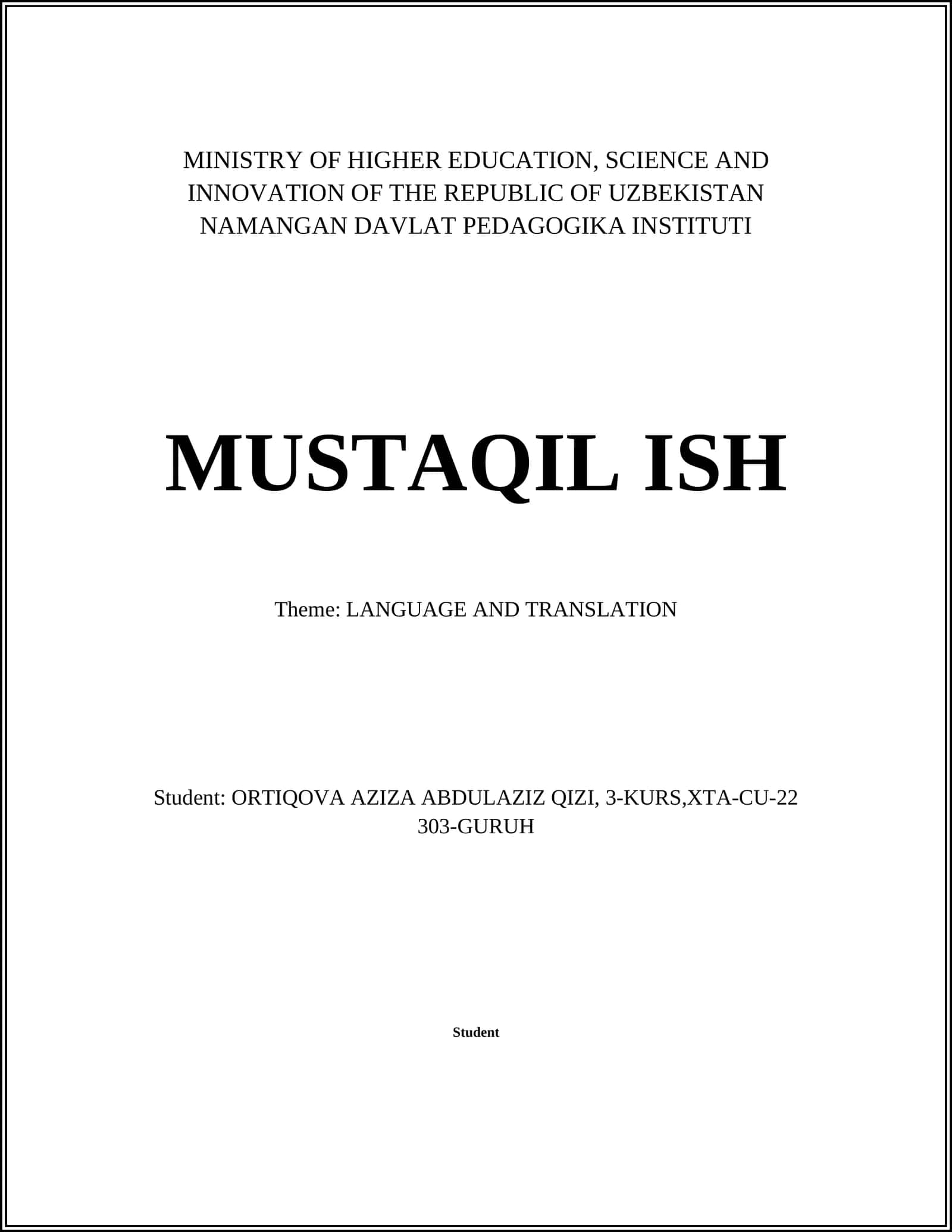 History of Language