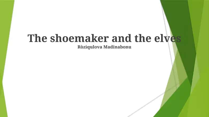 The shoemaker and the elves