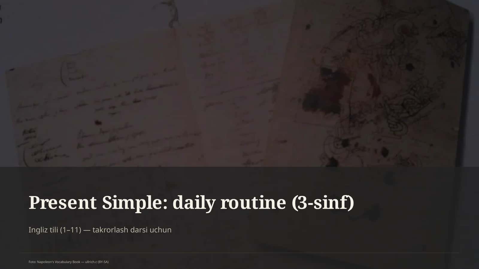 Present Simple: daily routine (3-sinf)