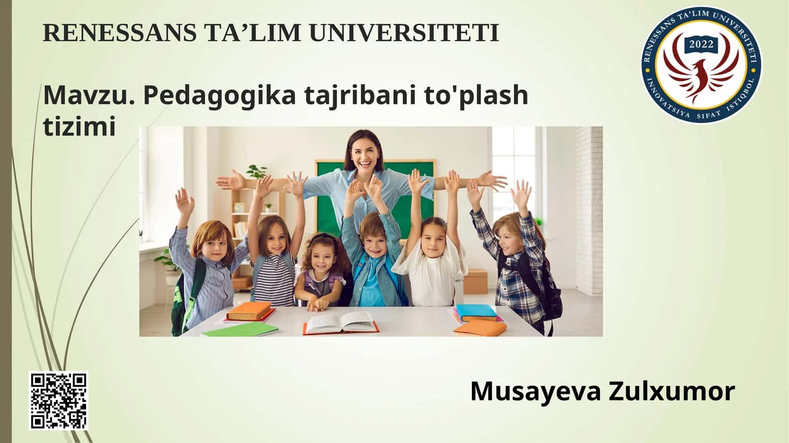 Pedagogika tajribani to'plash tizimi