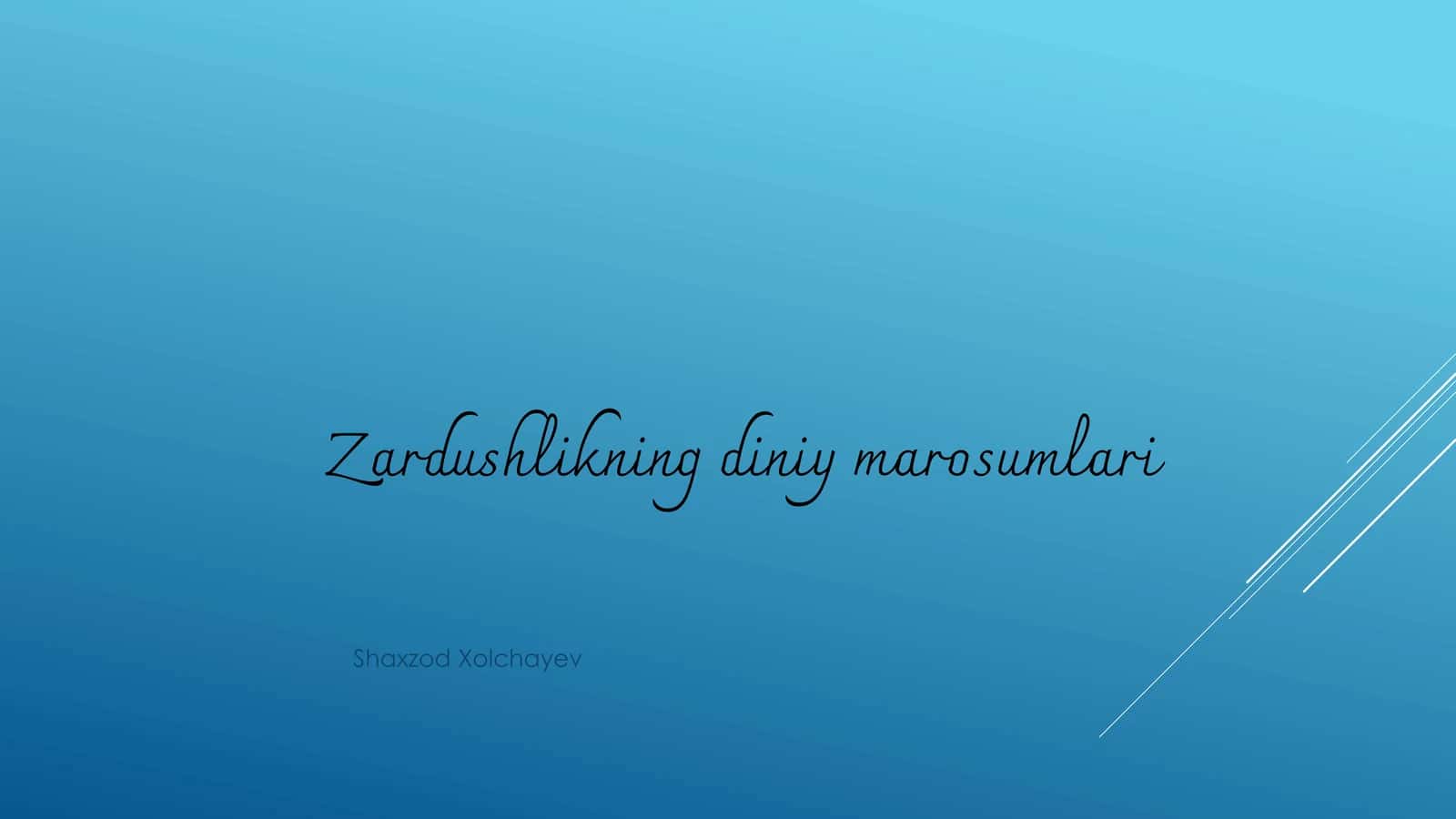 Zardushlikning diniy marosumlari