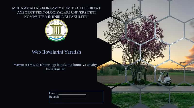 HTML da Iframetegihaqidama’lumotvaamaliyko‘rsatmalar