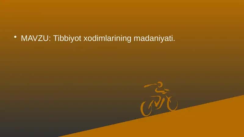 Tibbiyot xodimlarining madaniyati