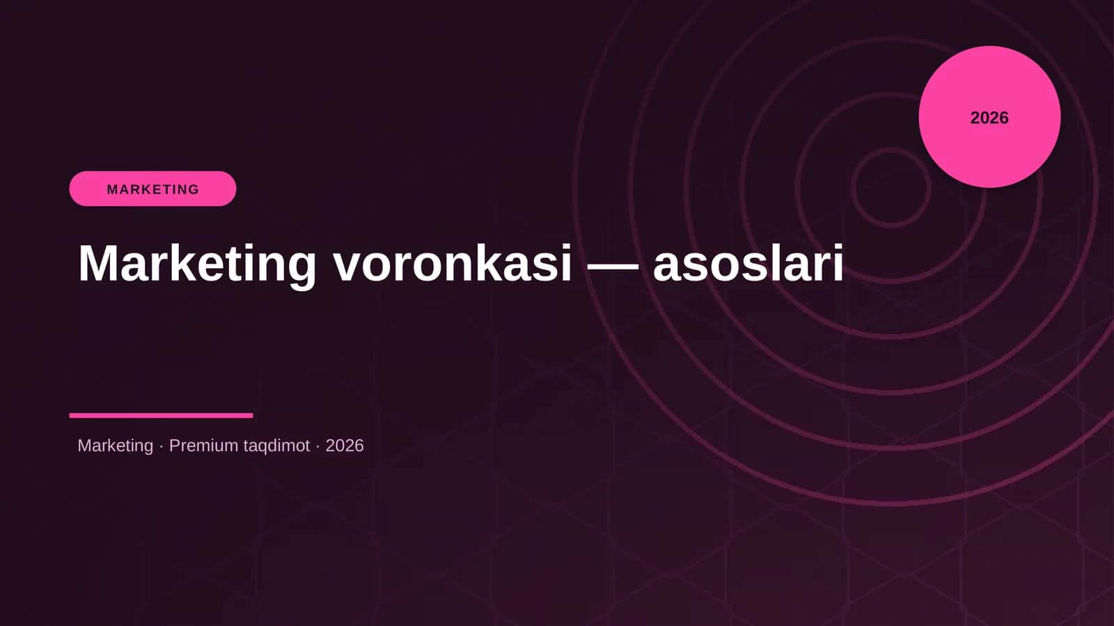 Marketing voronkasi — asoslari