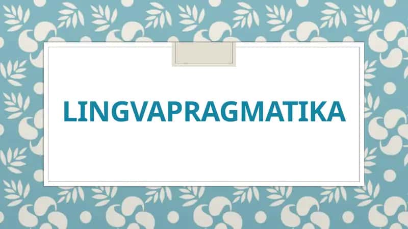 Lingvapragmatika
