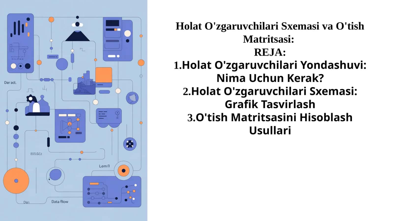 Holat O'zgaruvchilari Sxemasi va O'tish Matritsasi
