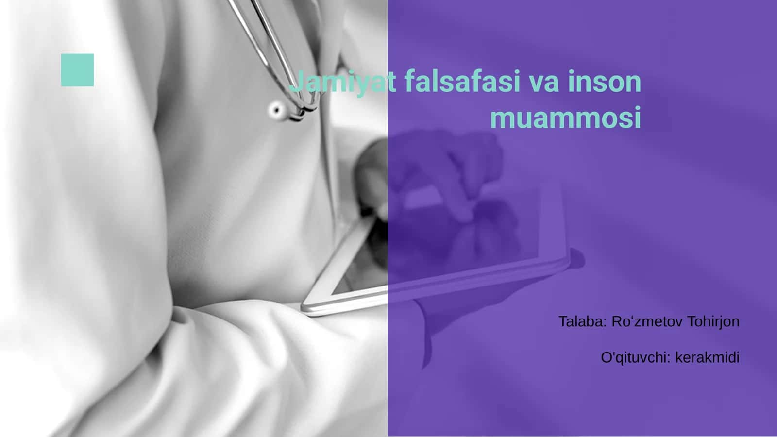 Jamiyat falsafasi va inson muammosi