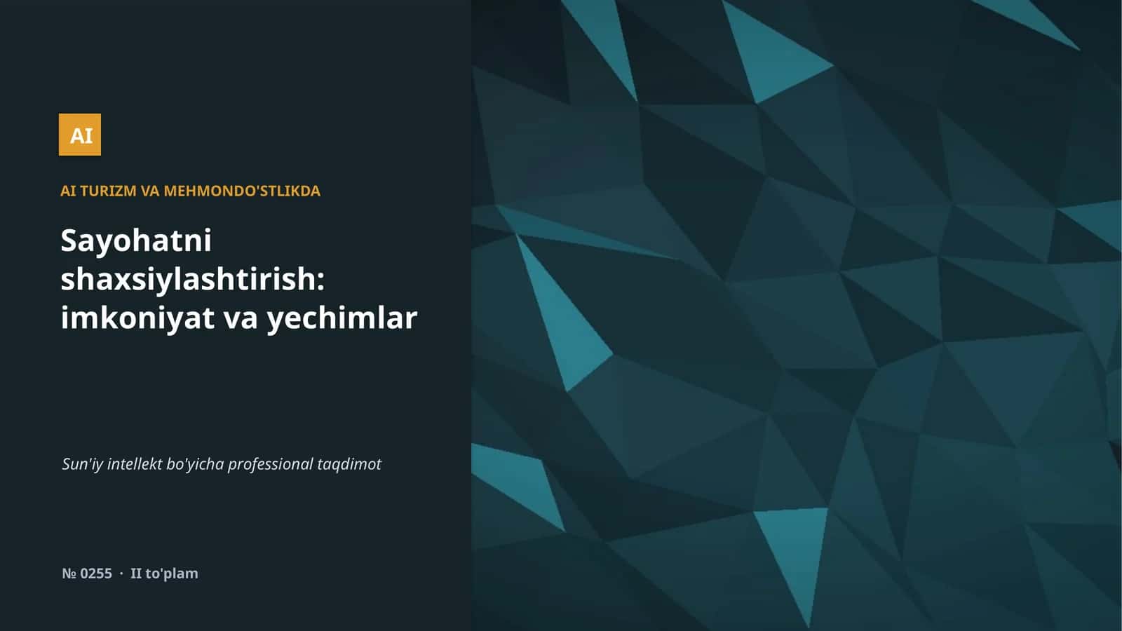 AI TURIZM VA MEHMONDO'STLIKDA