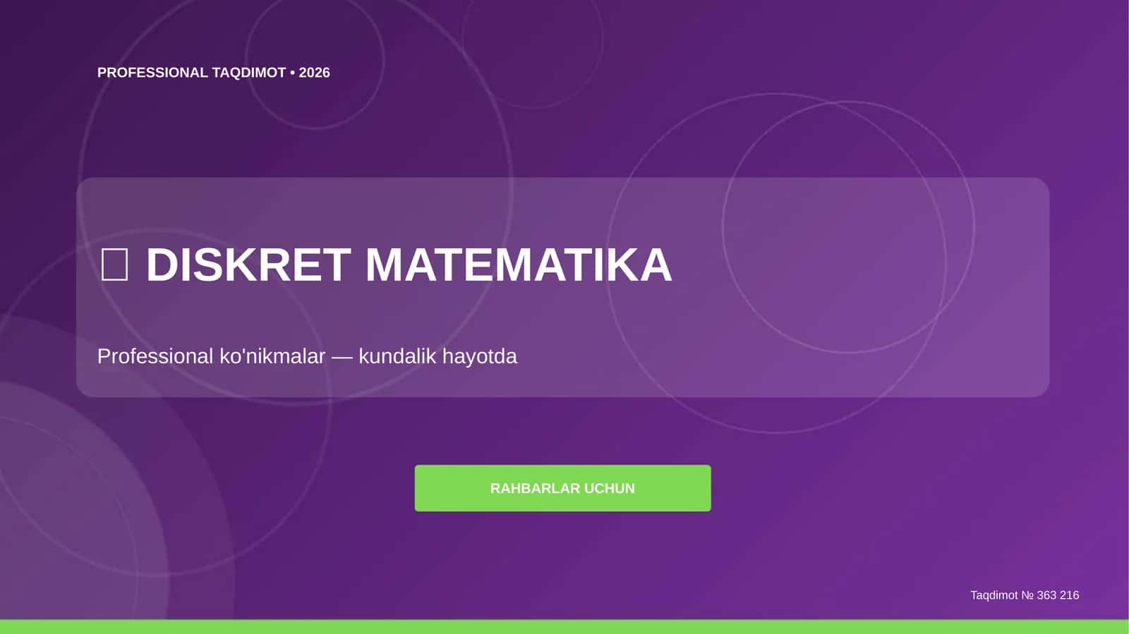 DISKRET MATEMATIKA