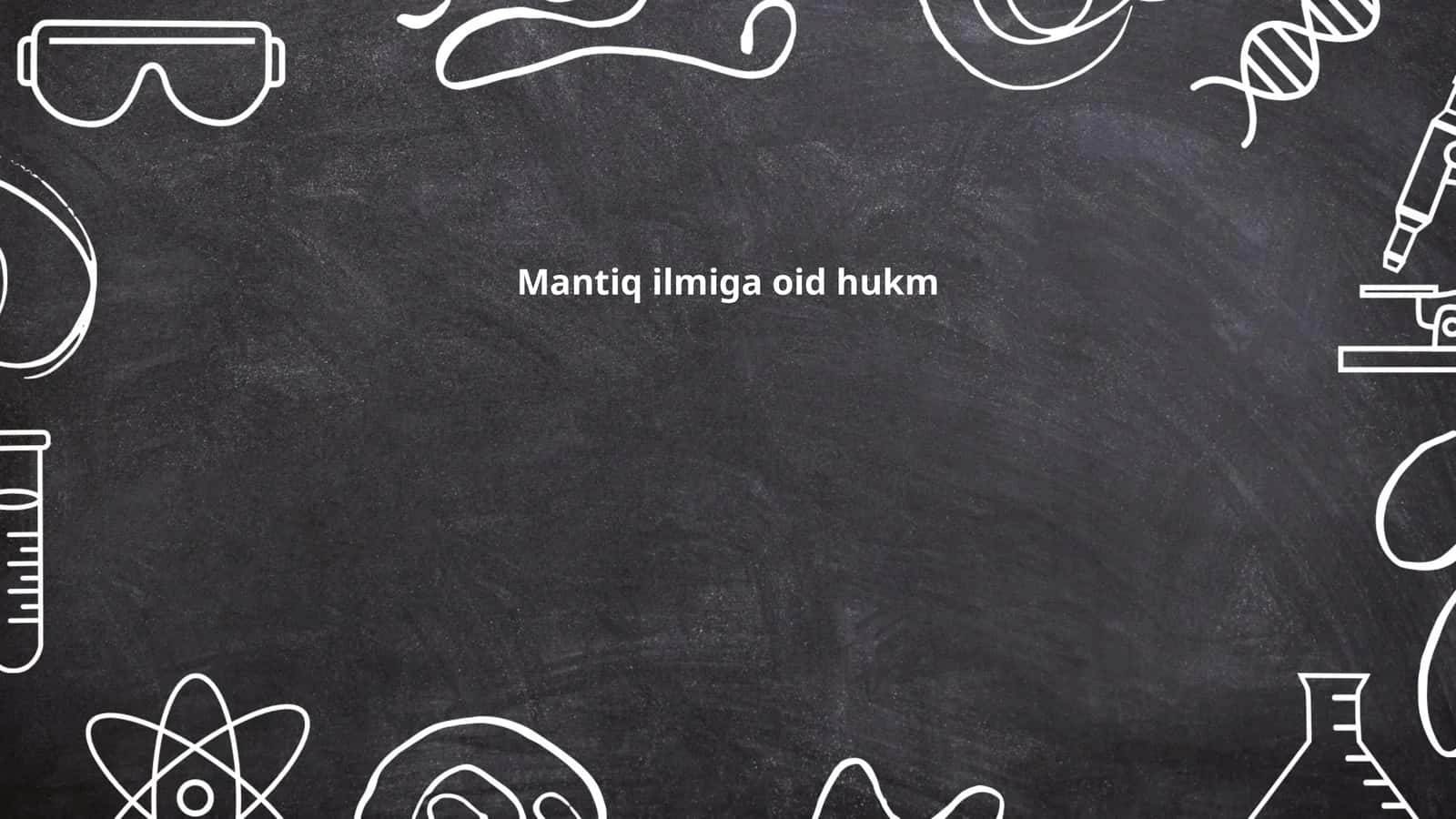 Mantiq ilmiga oid hukm