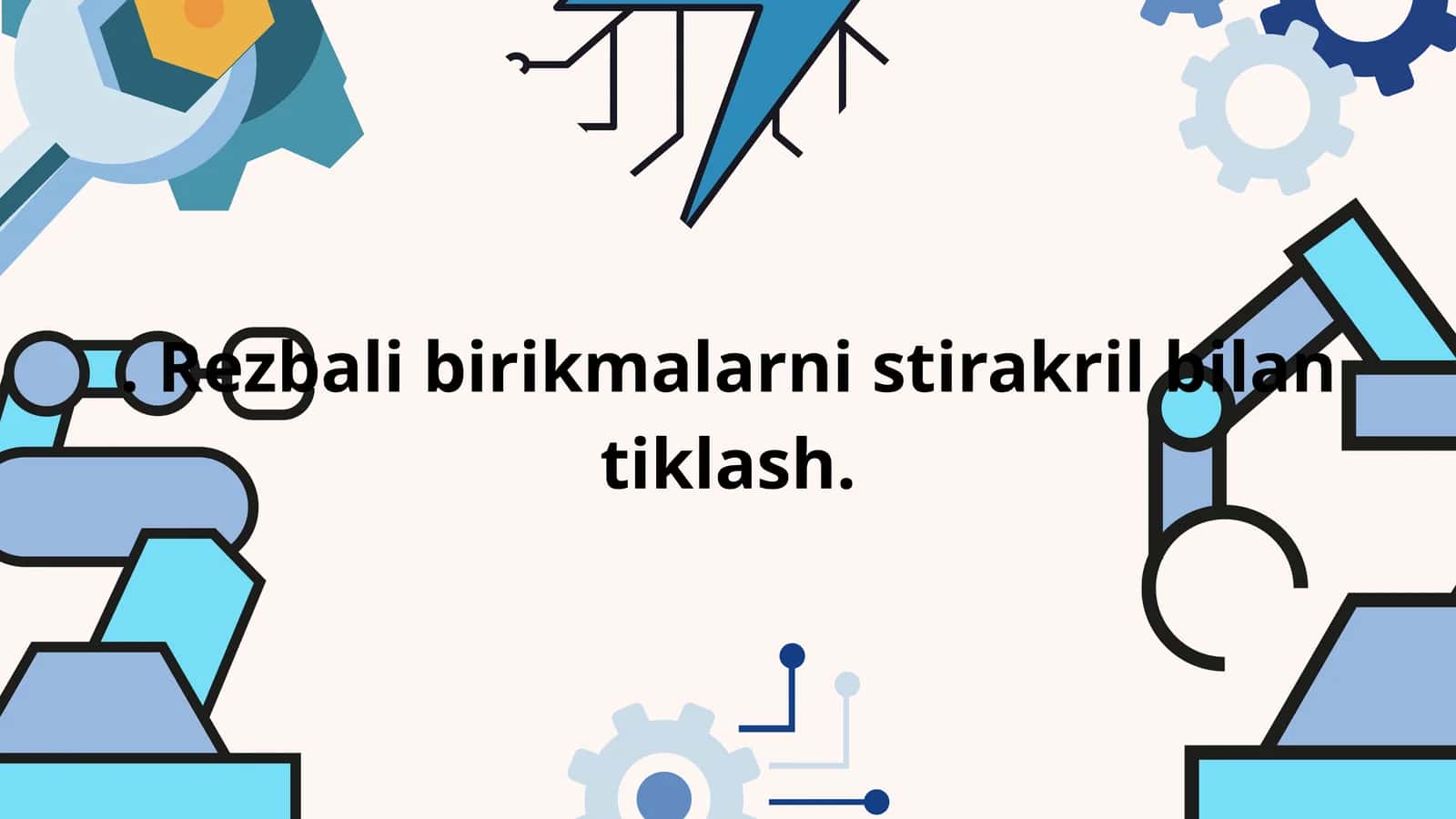Rezbali birikmalarni stirakril bilan tiklash
