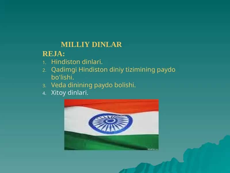 MILLIY DINLAR