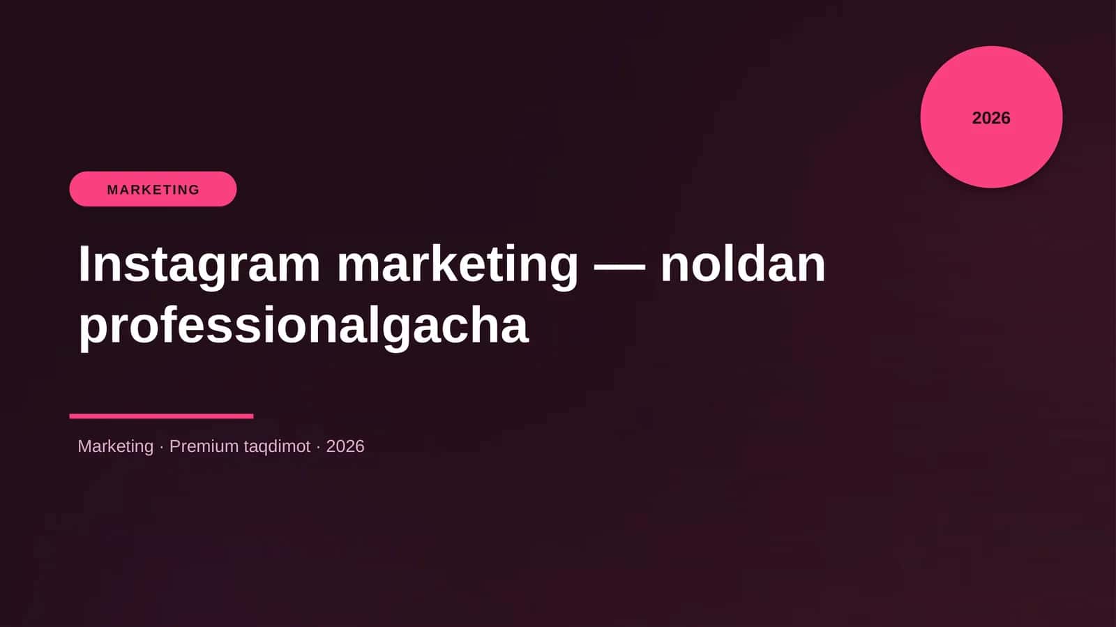 Instagram marketing — noldan professionalgacha