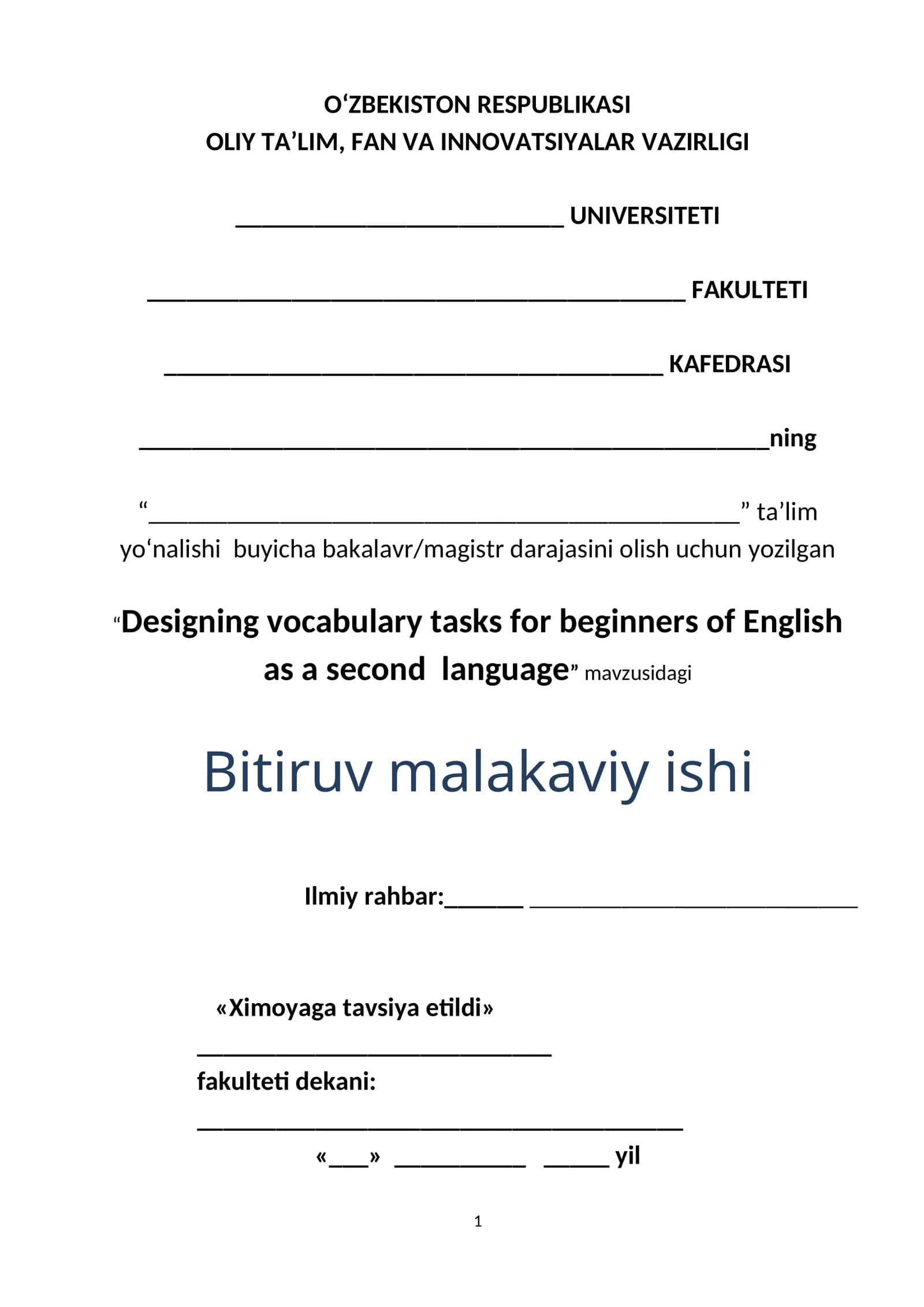 Designing vocabulary tasks for beginners of English as a second language