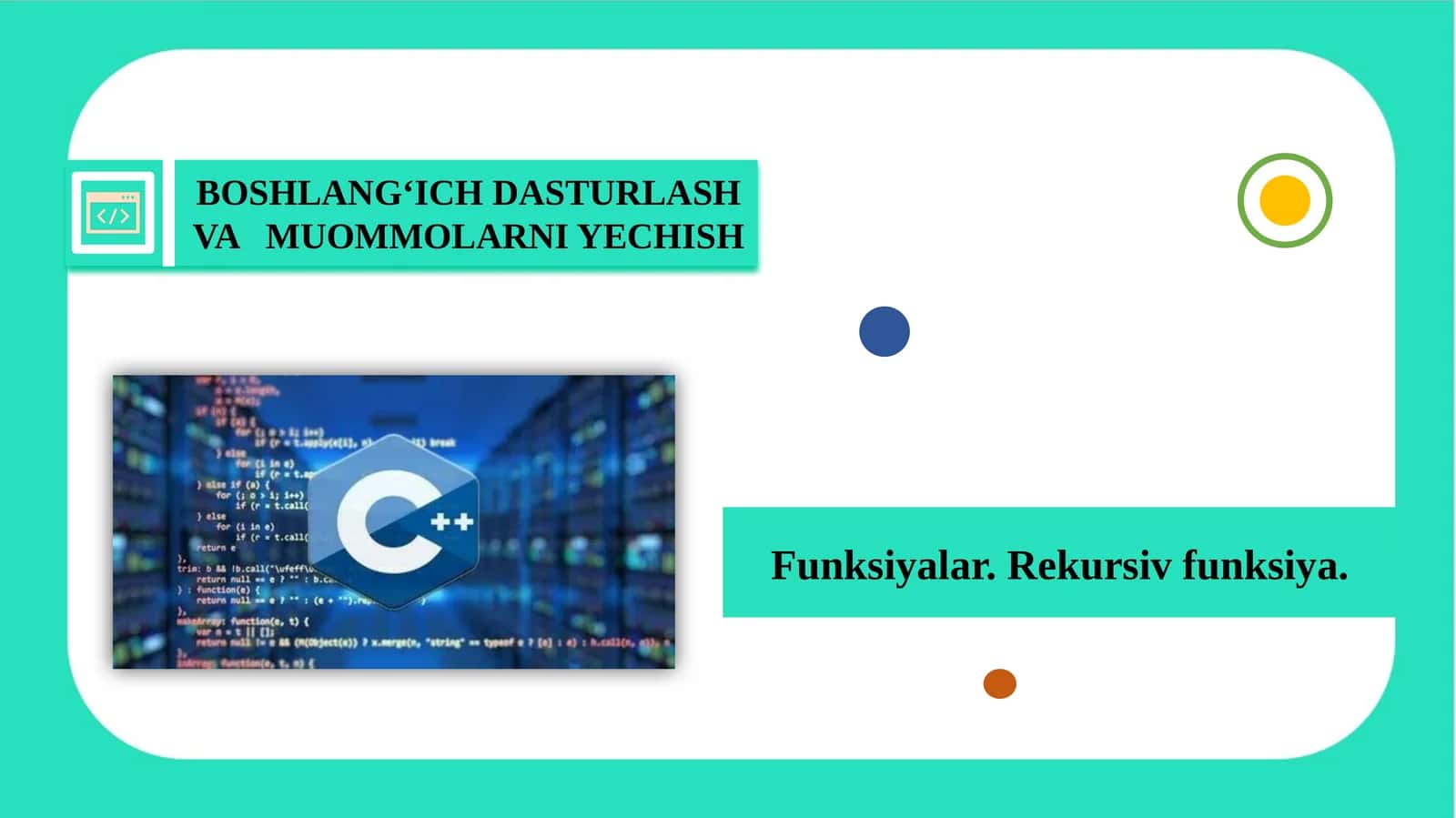 C++ da funksiyalar