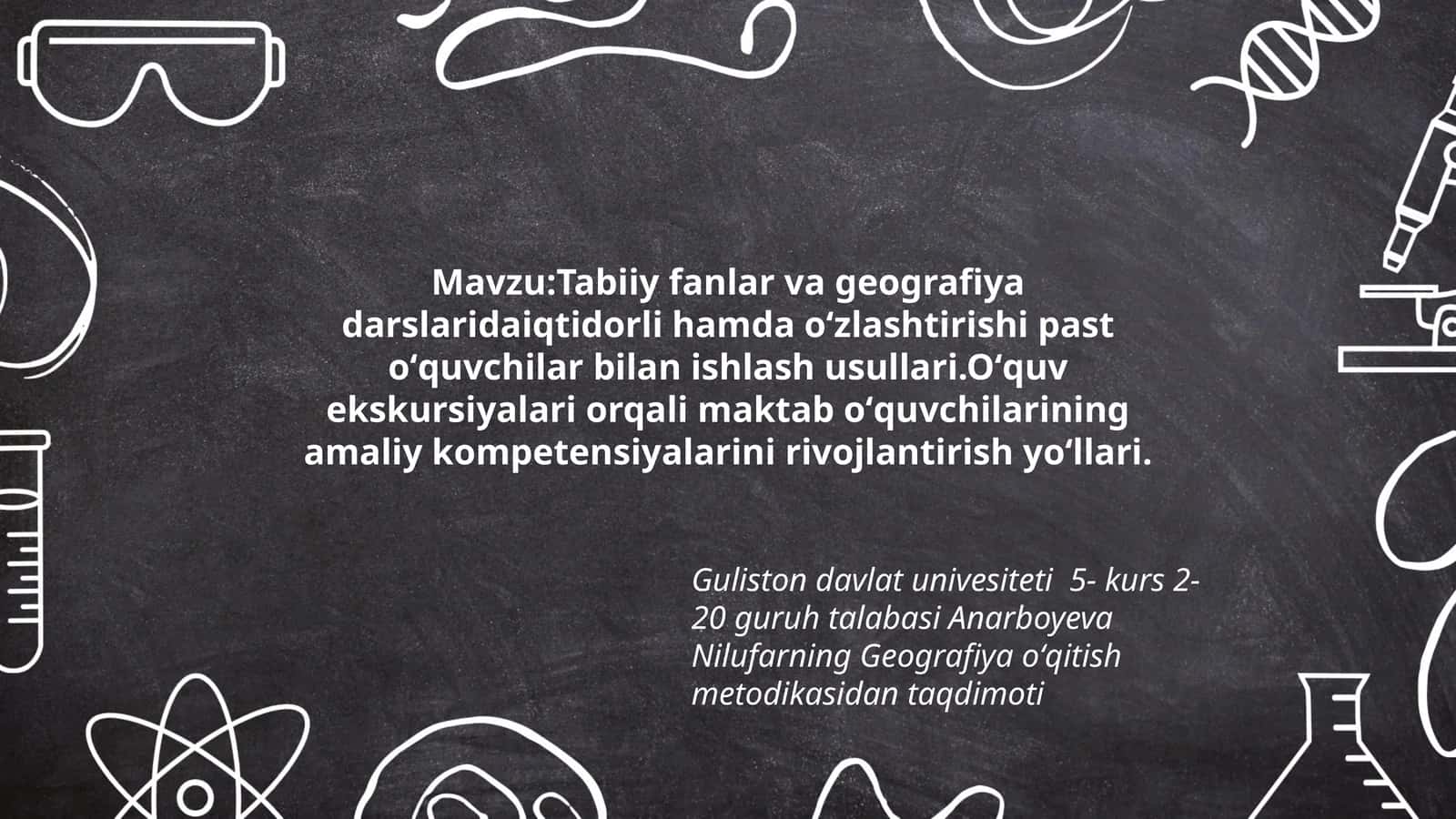 Geografiya oʻqitish metodikasi