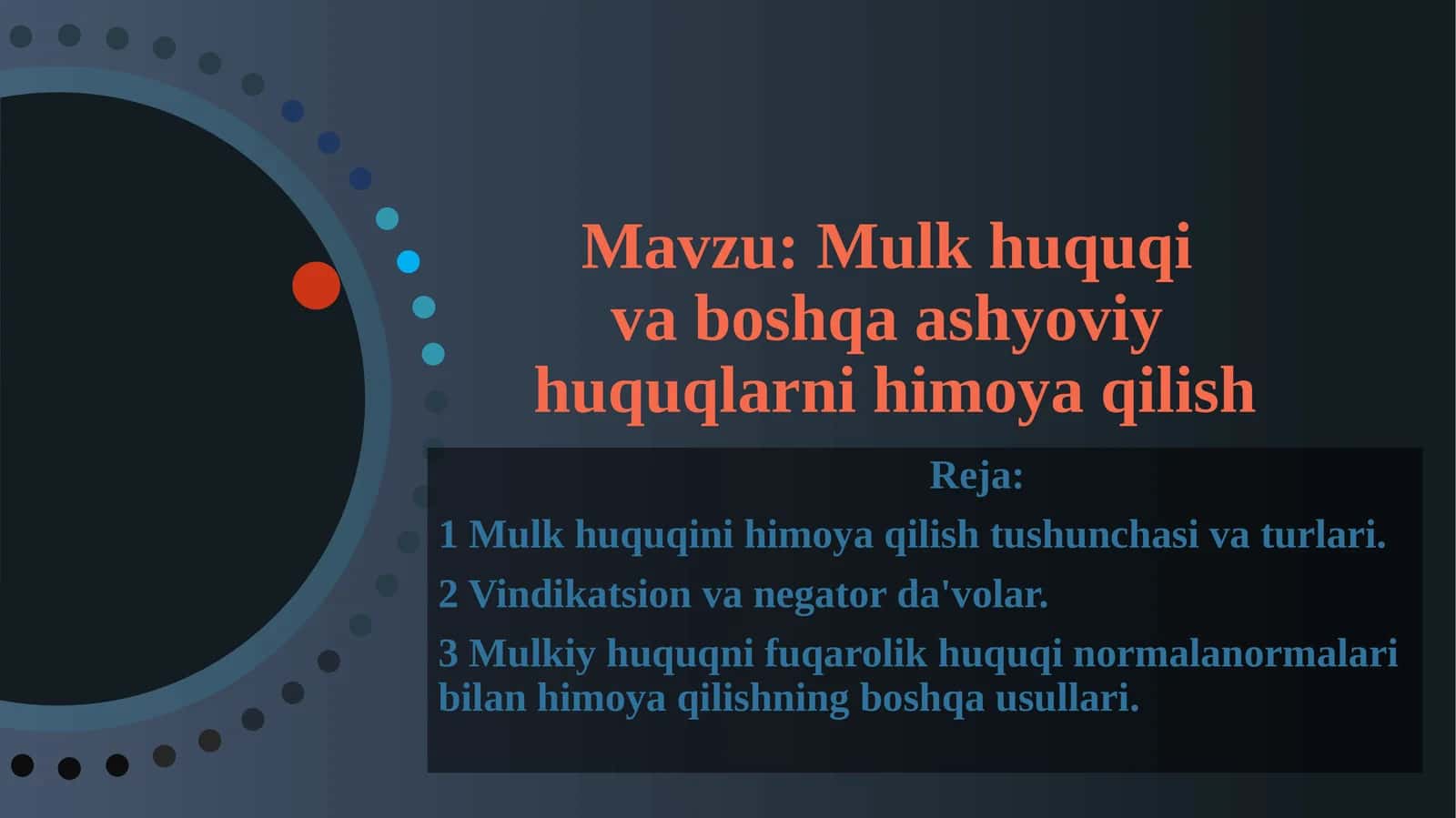 Mulk huquqini himoya qilish
