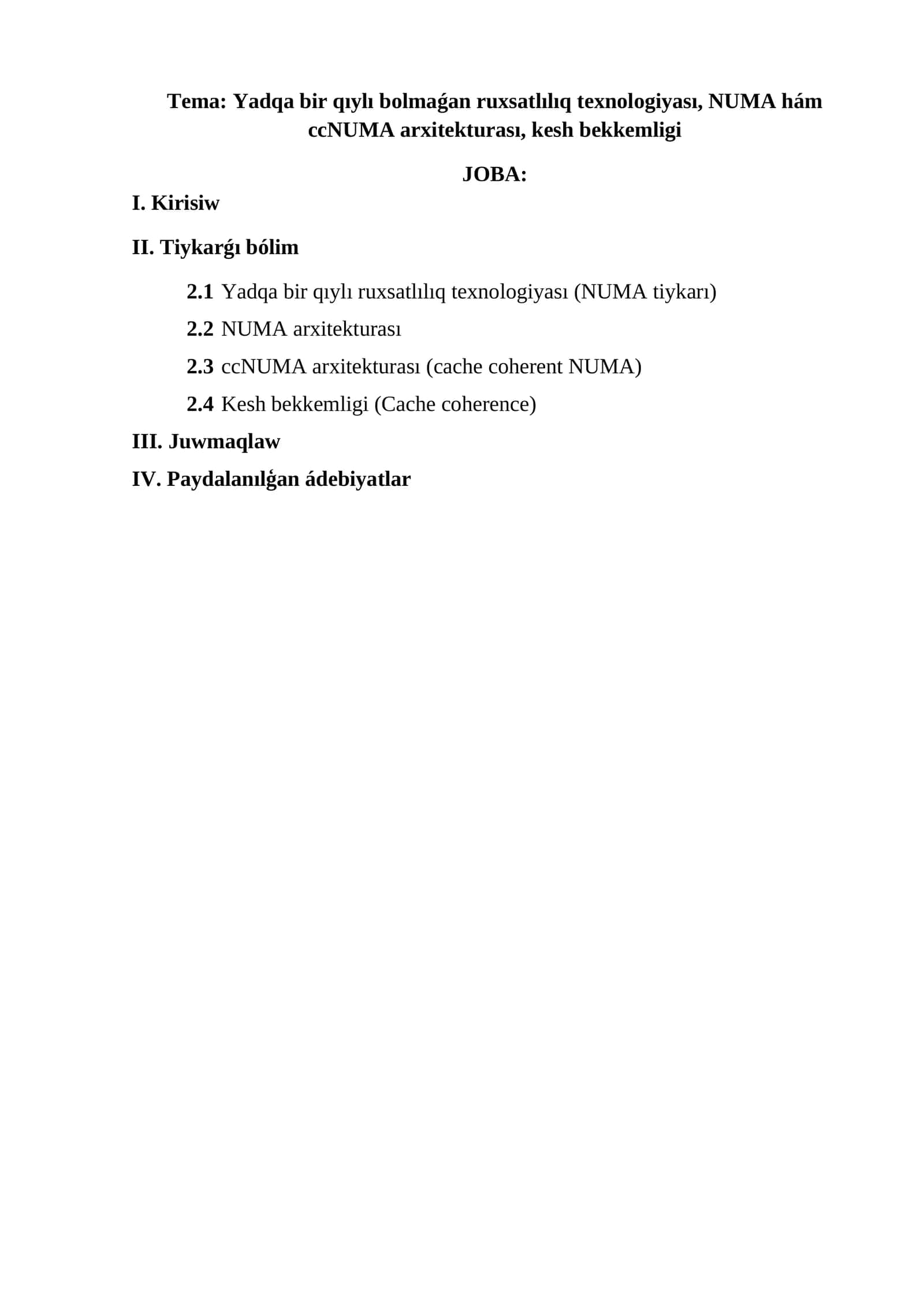Yadqa bir qıylı bolmaǵan ruxsatlılıq texnologiyası, NUMA hám ccNUMA arxitekturası, kesh bekkemligi