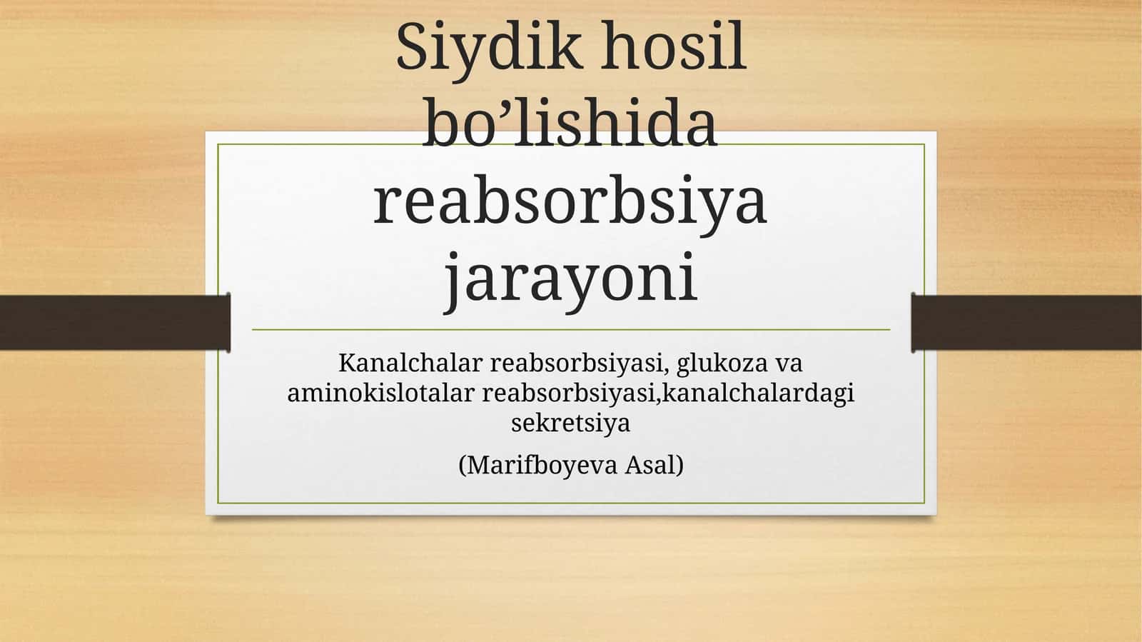 Reabsorbsiya jarayoni