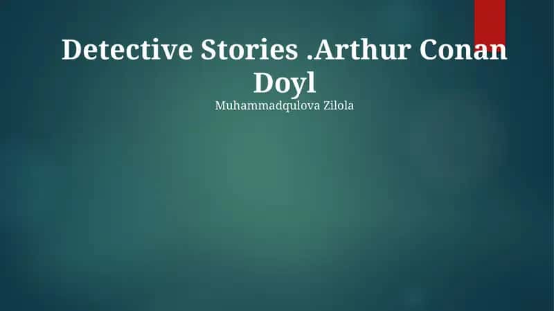 Detective Stories