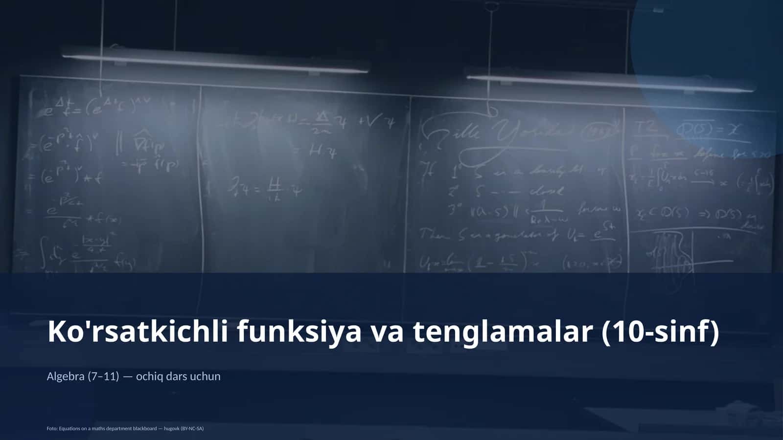 Ko'rsatkichli funksiya va tenglamalar (10-sinf)