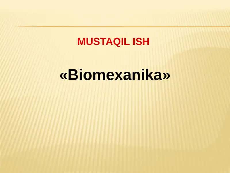 Biomexanika
