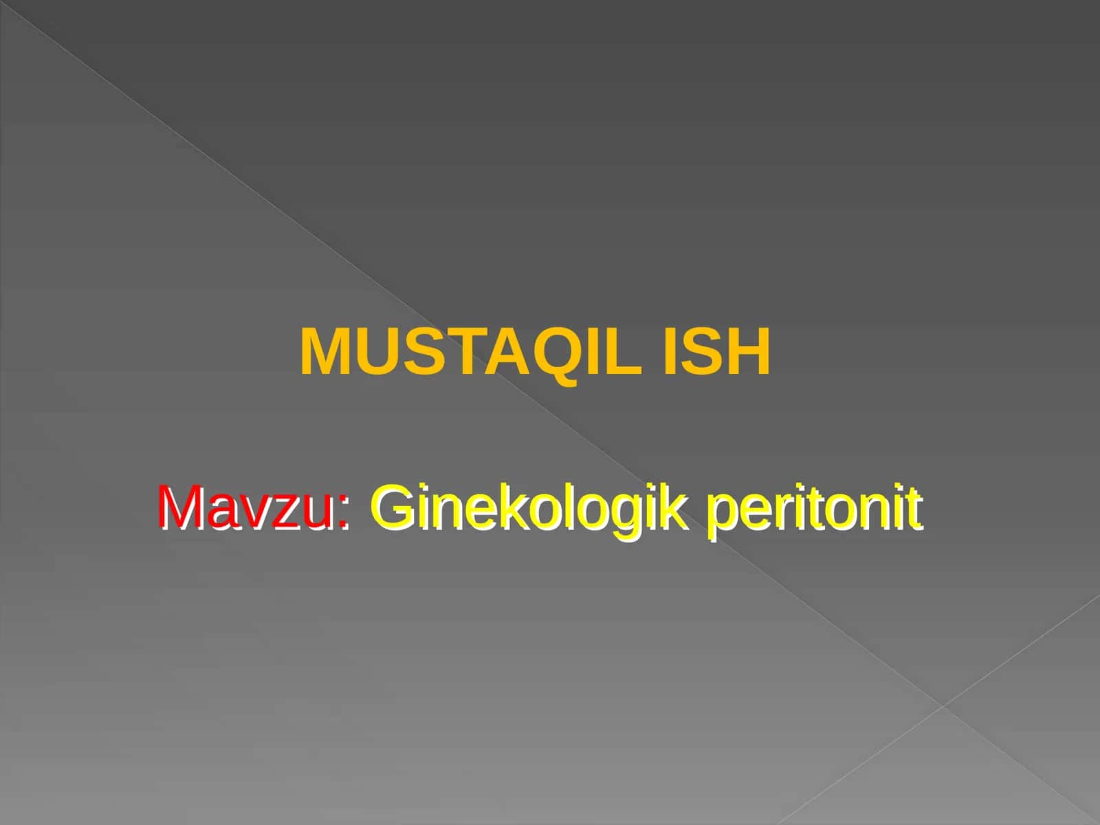 Ginekologik peritonit