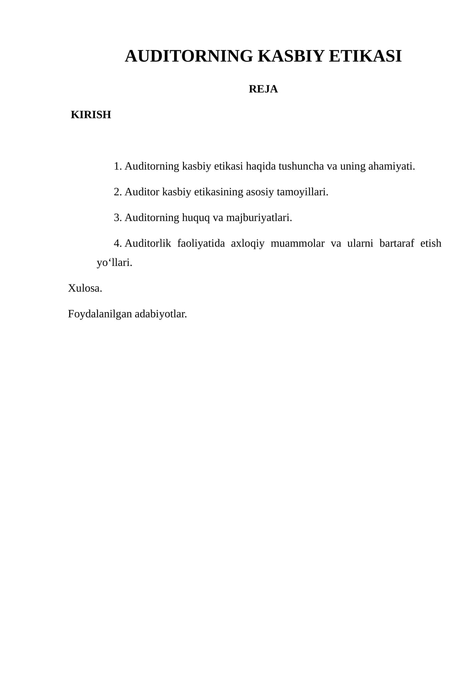 AUDITORNING KASBIY ETIKASI
