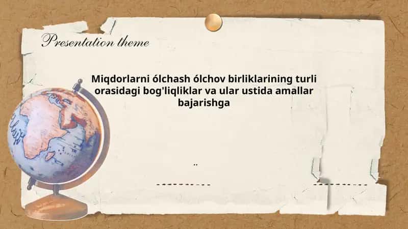 Oʻlchov birliklari va konvertatsiya