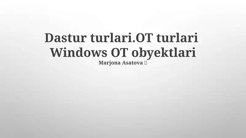 Dastur turlari