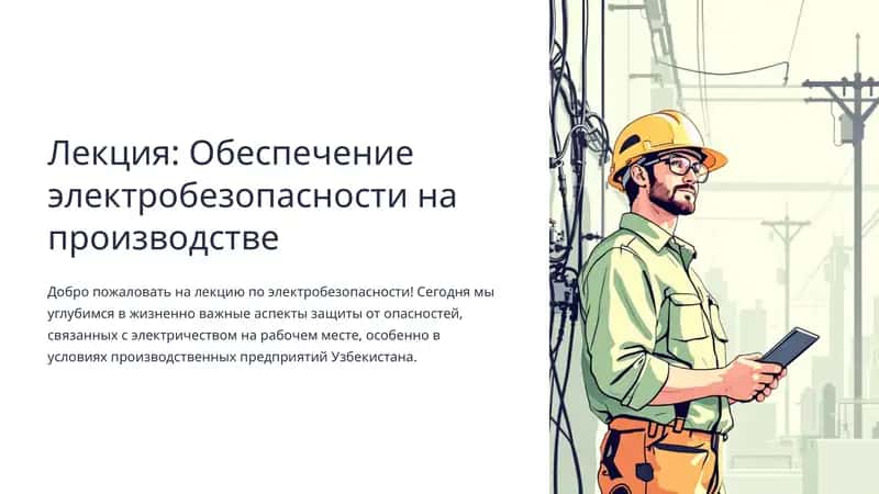 Лекция: Обеспечение электробезопасности на производстве