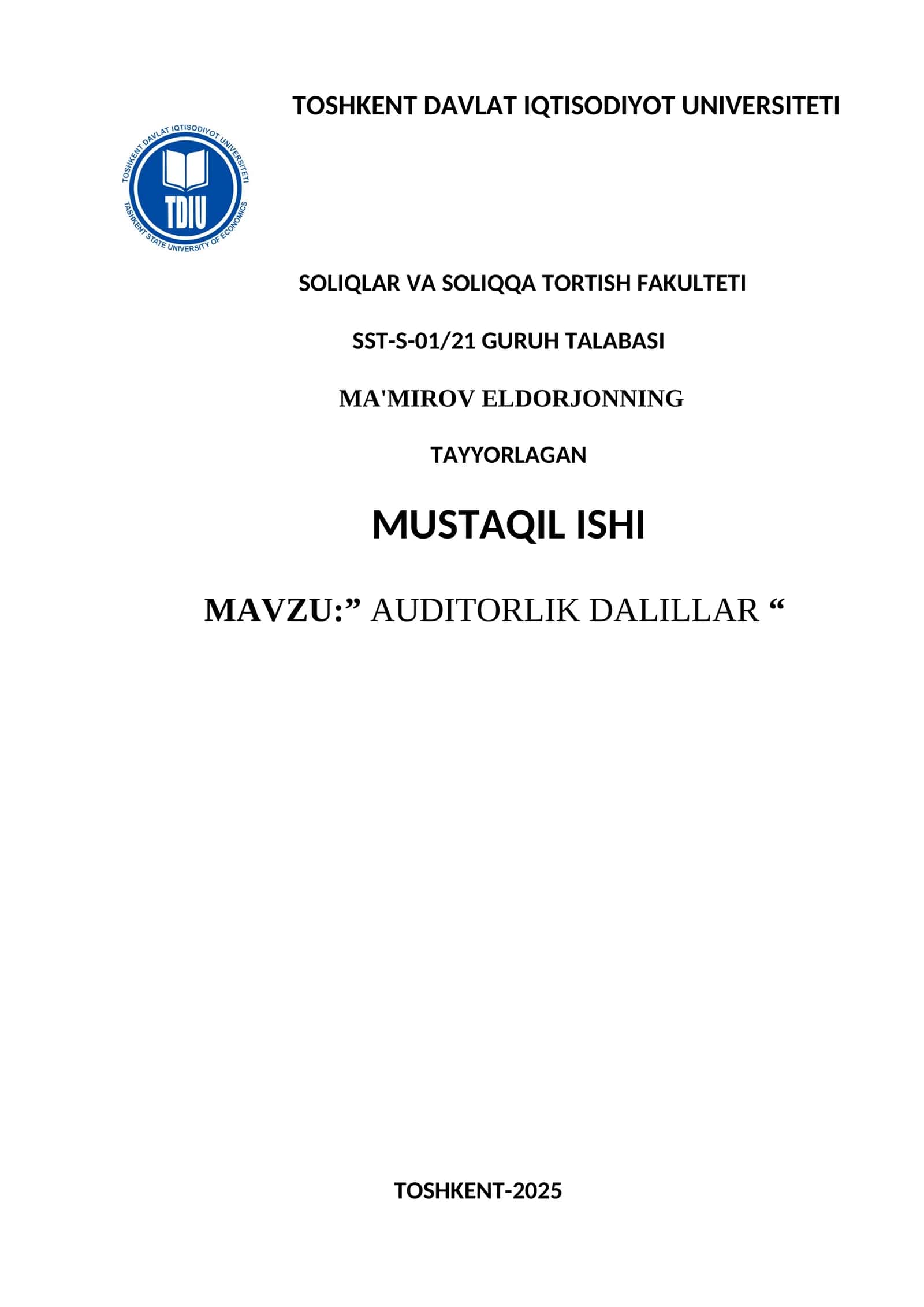 AUDITORLIK DALILLAR