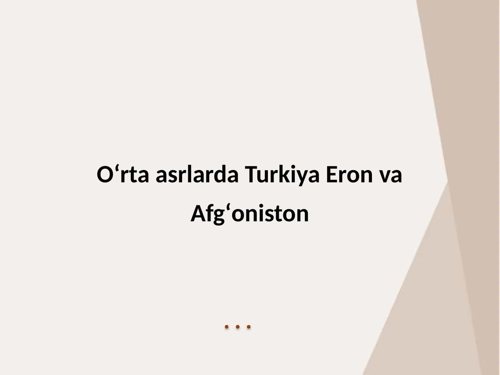 Oʻrta asrlar tarixi