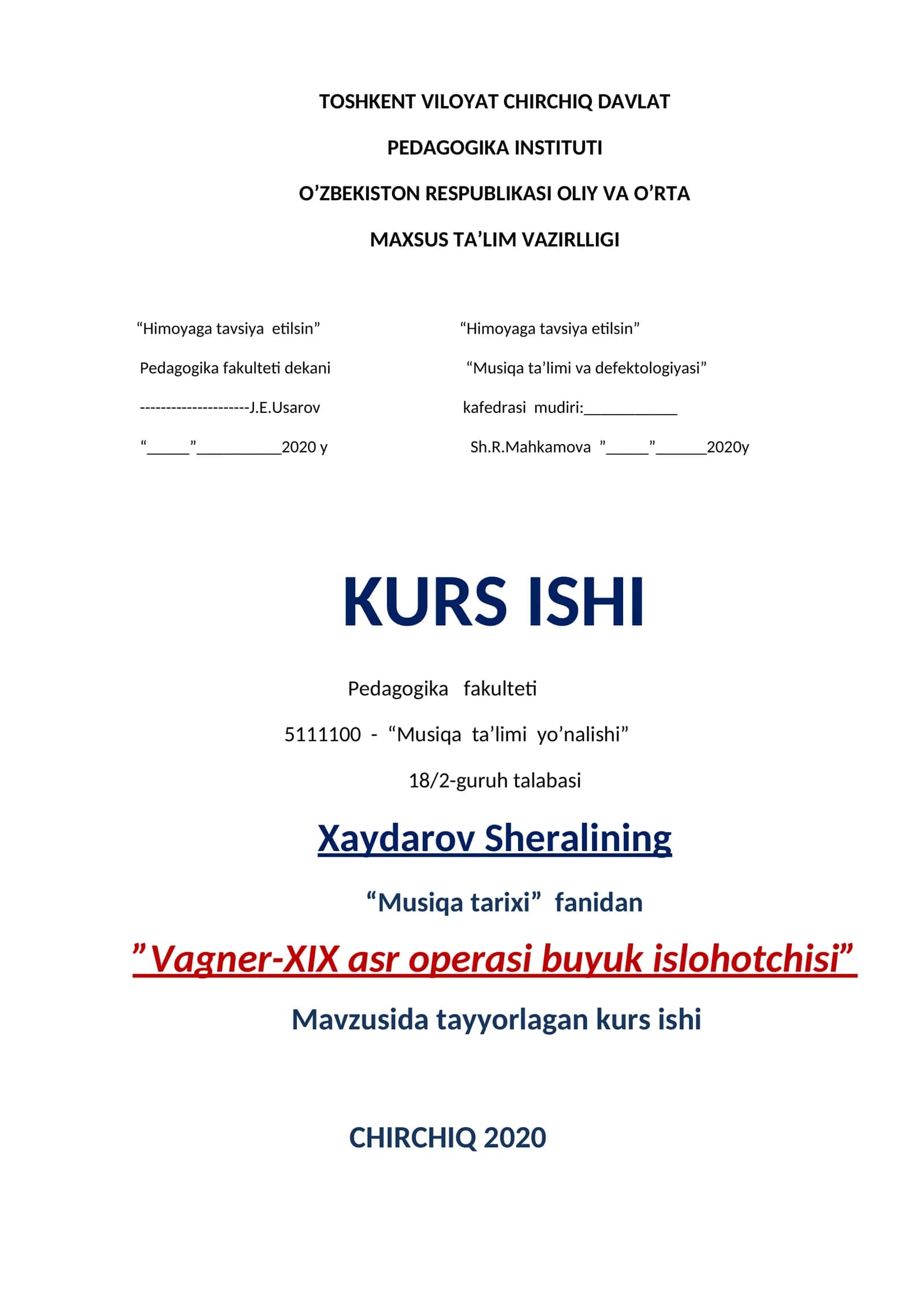 Vagner-XIX asr operasi buyuk islohotchisi