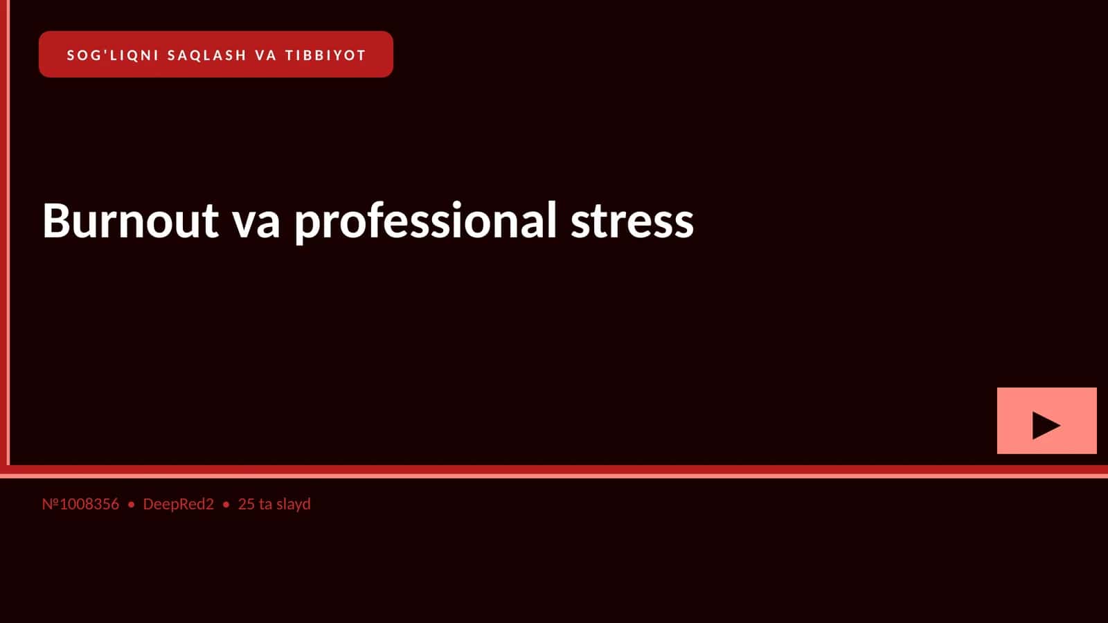 Burnout va professional stress