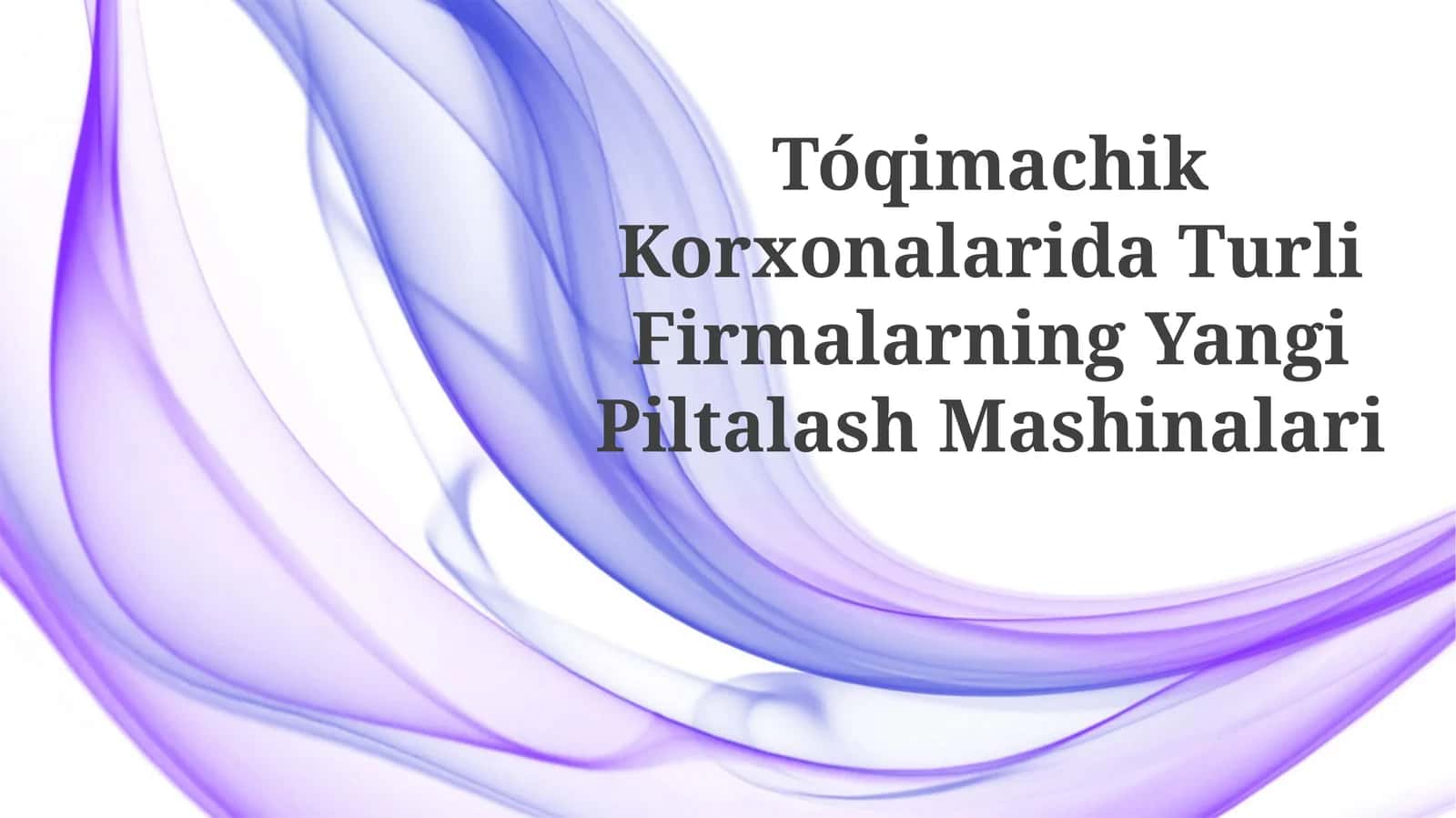 YangiPiltalashMashinalari