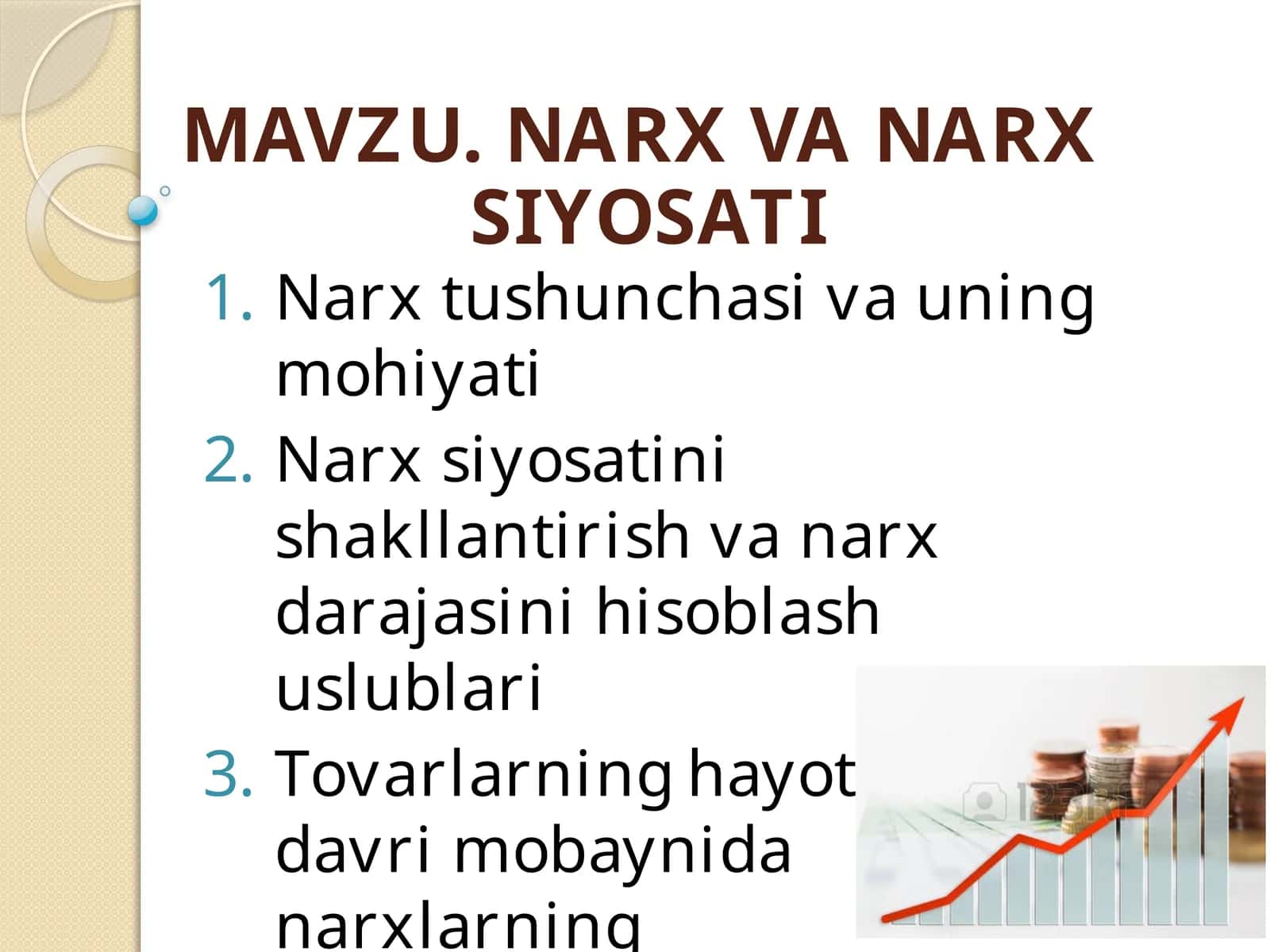 MAVZU.NARX VA NARXSIYOSATI