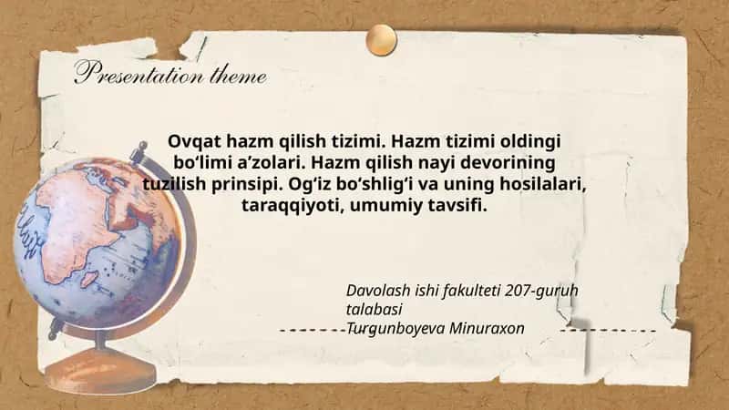 Ovqat hazm qilish tizimi