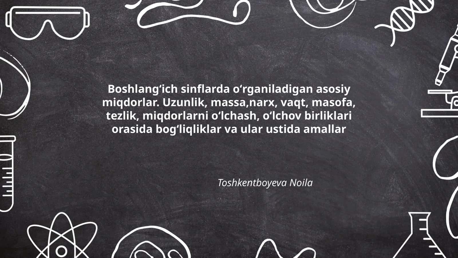 Asosiy miqdorlar