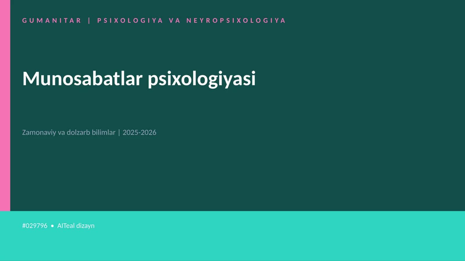 Munosabatlar psixologiyasi