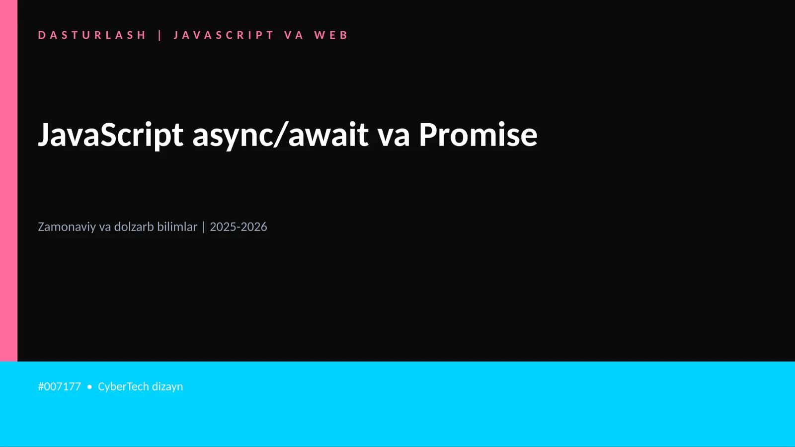 DASTURLASH | JAVASCRIPT VA WEB