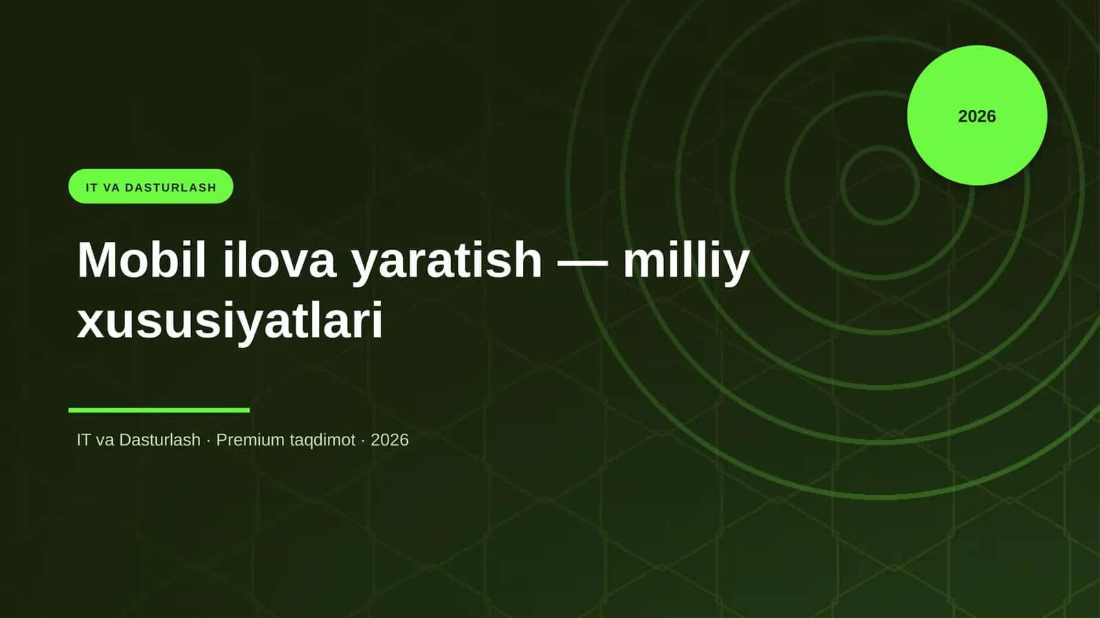 Mobil ilova yaratish — milliy xususiyatlari