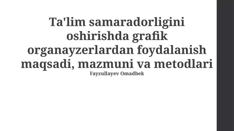Grafik Tashkilotchilarning Maqsadi va Mazmuni
