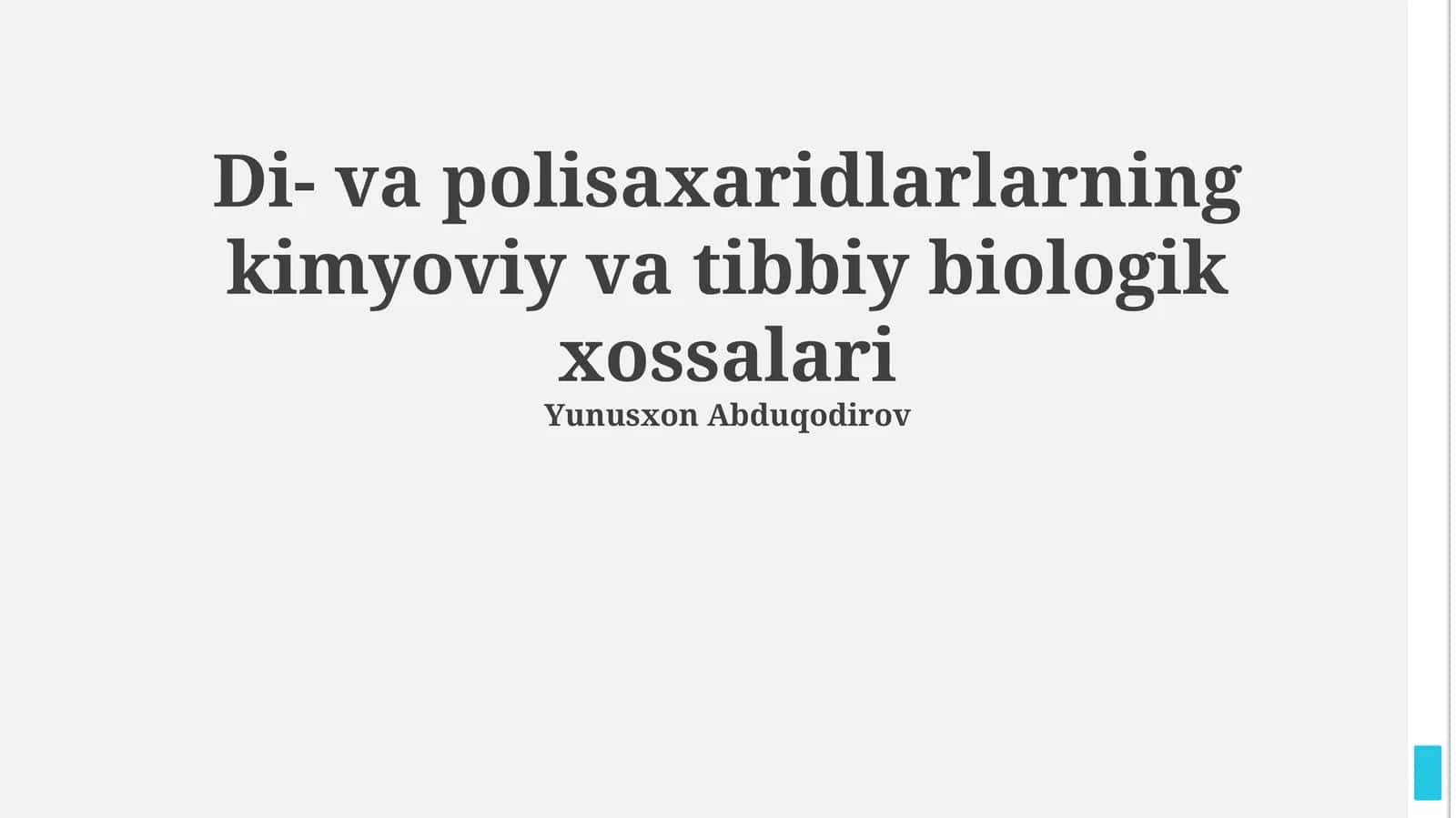Di- va polisaxaridlarlarning kimyoviy va tibbiy biologik xossalari